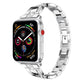 Frerndorf | X-förmig Diamantbesetztes Massiv Edelstahl Armband Uhr Band für Apple Watch Series 3 & 2 & 1 42mm (Silber)