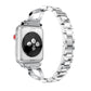Frerndorf | X-förmig Diamantbesetztes Massiv Edelstahl Armband Uhr Band für Apple Watch Series 3 & 2 & 1 42mm (Silber)