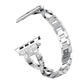 Frerndorf | X-förmig Diamantbesetztes Massiv Edelstahl Armband Uhr Band für Apple Watch Series 3 & 2 & 1 42mm (Silber)