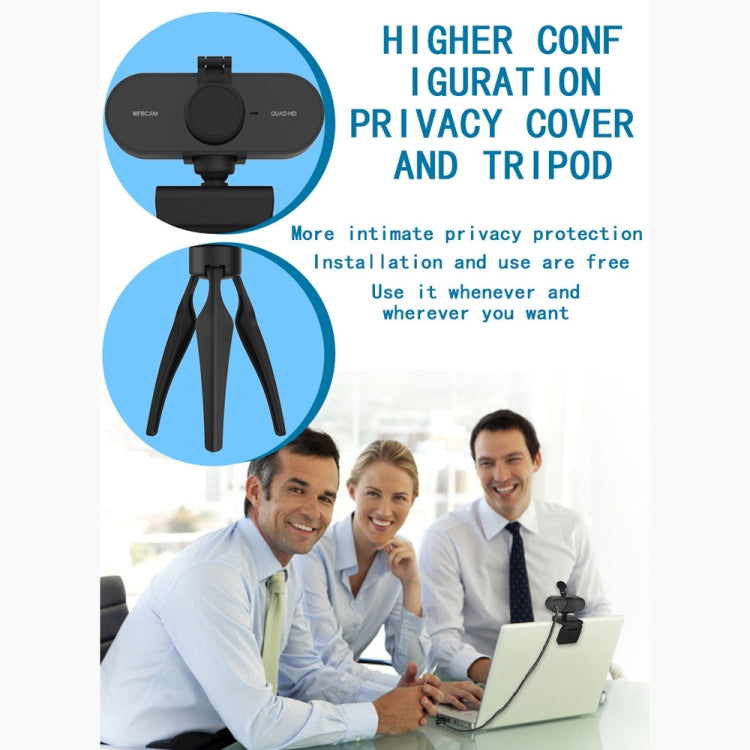 Frendorf | B1 4 Millionen Pixel 2K Auflösung HD 1080P 360 Grad Rotation Webcam mit Mikrofon & Stativ