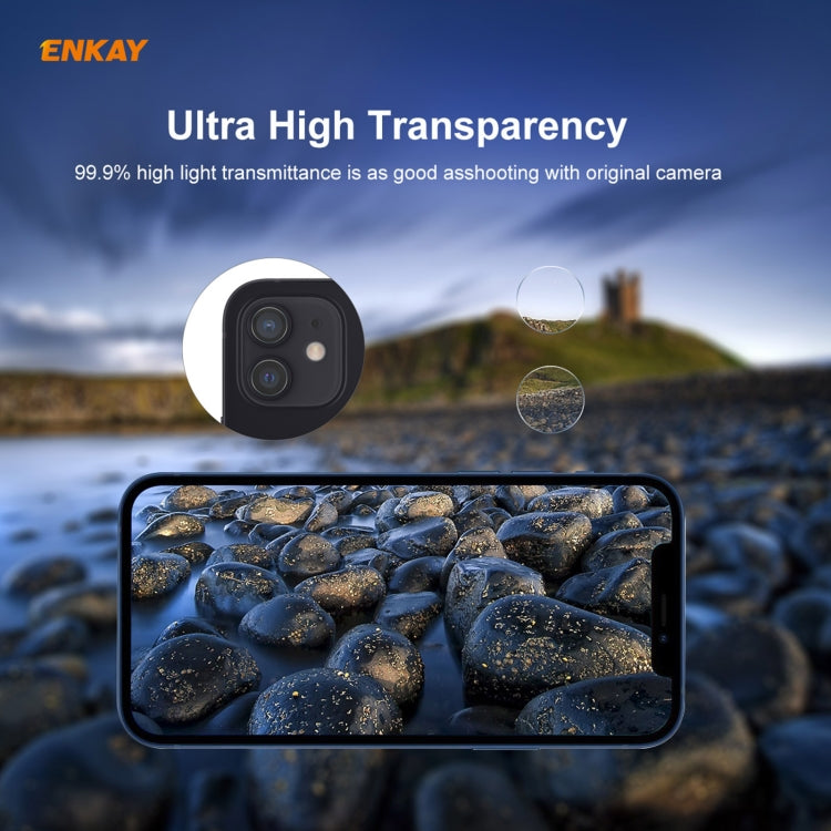 Frendorf | Für iPhone 12 / 12 mini 2Set ENKAY 0.2mm 9H 2.15D Rundkante Rückkamera Objektiv Gehärtetes Glas Folie