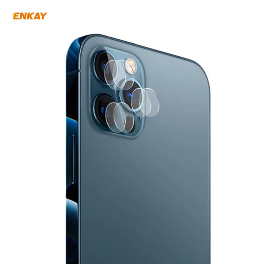Frendorf | 2 Set für iPhone 12 Pro / 12 Pro Max ENKAY Hat-Prince 0,2 mm 9H 2,15D Rundkante Rückkamera Linse gehärtetes Glas Folie 3 Stück/Set