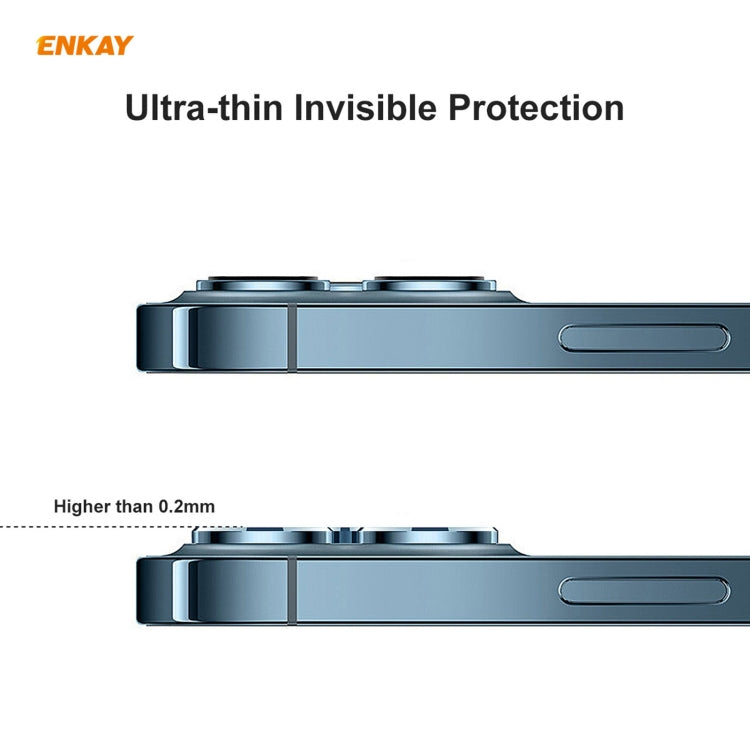Frendorf | 2 Set für iPhone 12 Pro / 12 Pro Max ENKAY Hat-Prince 0,2 mm 9H 2,15D Rundkante Rückkamera Linse gehärtetes Glas Folie 3 Stück/Set