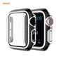 Frendorf | ENKAY Hat-Prince Vollschutz elektroplattierte PC-Hülle + Gehärtetes Glas Schutz für Apple Watch Series 6 / 5 / 4 / SE 40mm (Schwarz+Silber)
