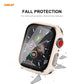 Frendorf | ENKAY Hat-Prince Vollschutz elektroplattierte PC-Hülle + Gehärtetes Glas Schutz für Apple Watch Series 6 / 5 / 4 / SE 40mm (Schwarz+Silber)