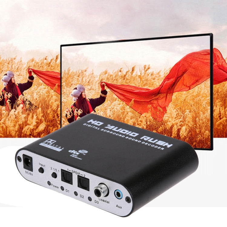 Frendorf | SPDIF Koaxial zu RCA DTS AC3 Audio Dekoder 5.1CH Optischer Digitalverstärker Analogwandler & Verstärker HD Audio