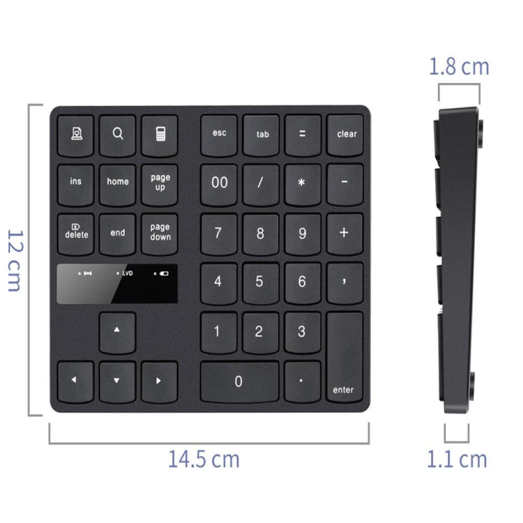 Frendorf | 2.4G USB Drahtloses Ziffernblock 35 Tasten Lade Digitaltastatur Notebook Laptop Mini Ziffernblock