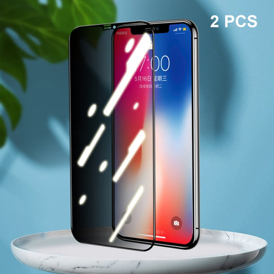 Frendorf | 2 PCS ENKAY Hat-Prince Vollständige Abdeckung 28 Grad Datenschutzbildschirmfolie Anti-Spion Tempered Glass Film für iPhone 11 Pro Max