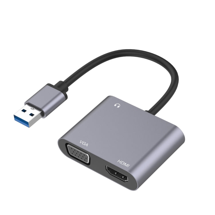 Frendorf | 3 in 1 USB zu HDMI / VGA / Audio HUB Adapter