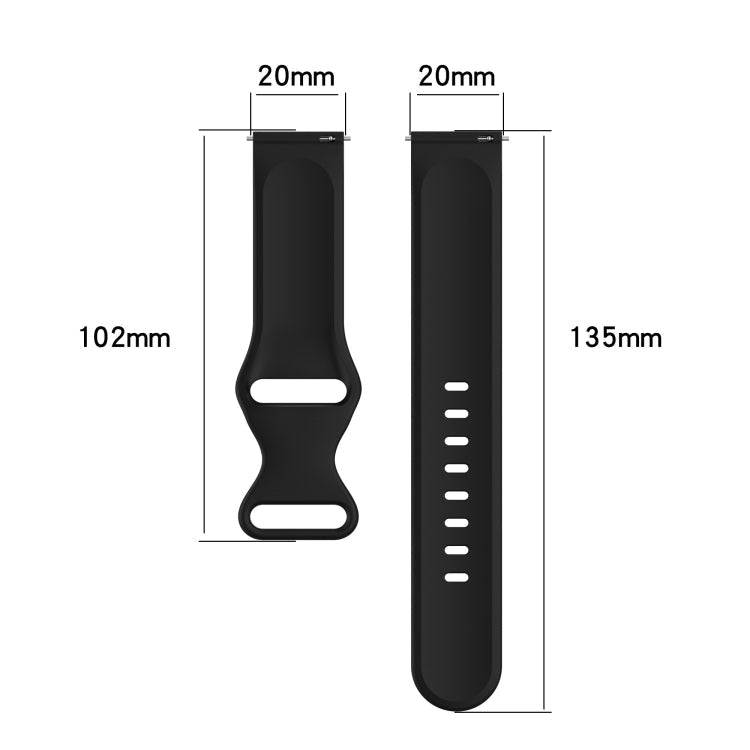 Frendorf | For Honor Watch ES 20mm Einfarbiges Silikon-Uhrenarmband (Navy Blau)
