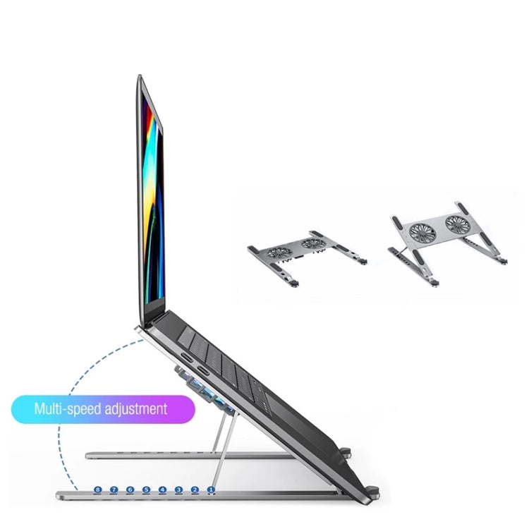 Frendorf | BONERUY P11F Verstellbarer Laptop-Ständer Kühlerhalter mit Doppelventilatoren