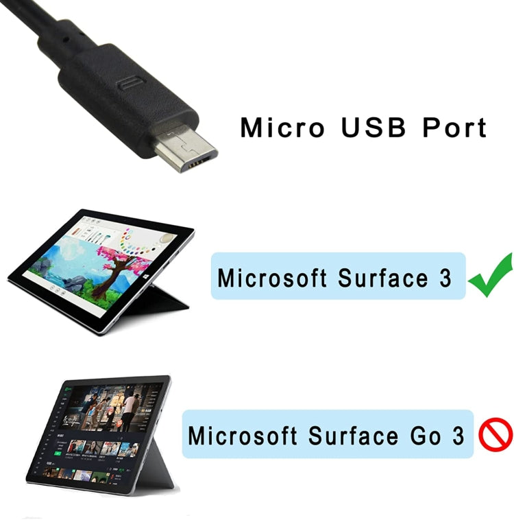 Frendorf | Für Microsoft Surface3 1624 1645 Power Adapter 5.2v 2.5a 13W Android Port Ladegerät, UK Stecker