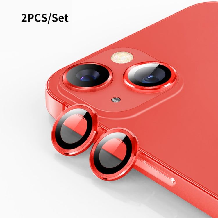 Frendorf | Für iPhone 14 / 14 Plus ENKAY 9H Rücklinse Aluminiumlegierung Gehärtetes Glas Film (Rot)