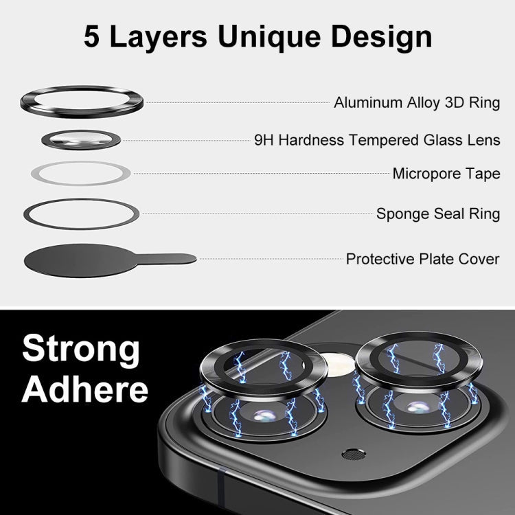 Frendorf | Für iPhone 14 / 14 Plus ENKAY 9H Rücklinse Aluminiumlegierung Gehärtetes Glas Film (Rot)