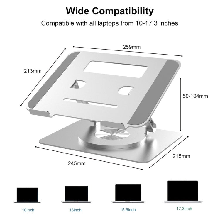 Frendorf | D088 Tragständer aus Aluminium 360 Grad drehbar höhenverstellbar flexibel für Notebooks Laptops
