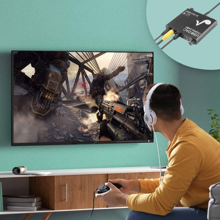 Frendorf | AY107 Digital-zu-Analog-Wandler Optisches Fiber Analog Audio Dekoder USB Soundkarte Digital Audio Wandler