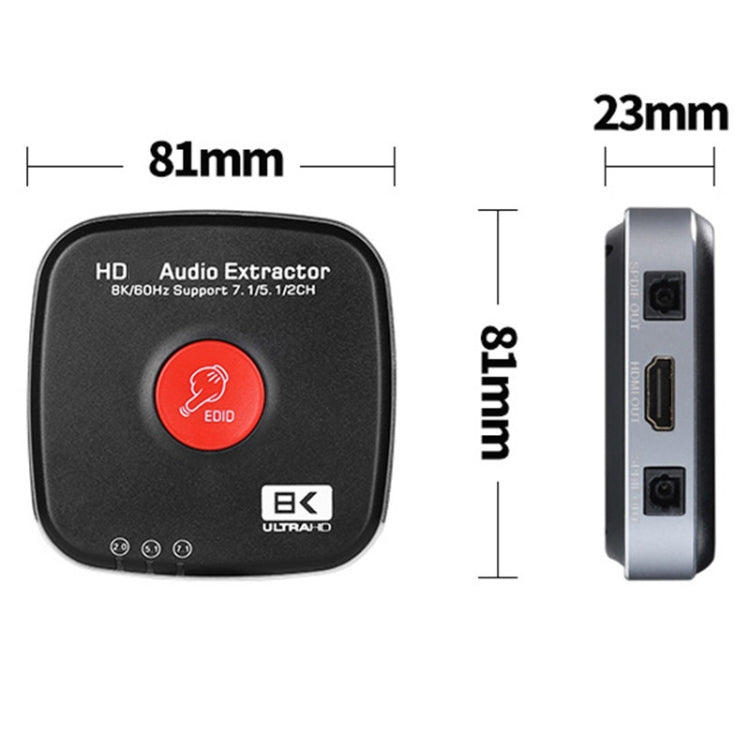 Frendorf | AYSA-11V21 8K/60Hz YbCr420 HDR10 Ausgabe 7.1 HDMI8K Audio Separator 2.1 Audio Separator