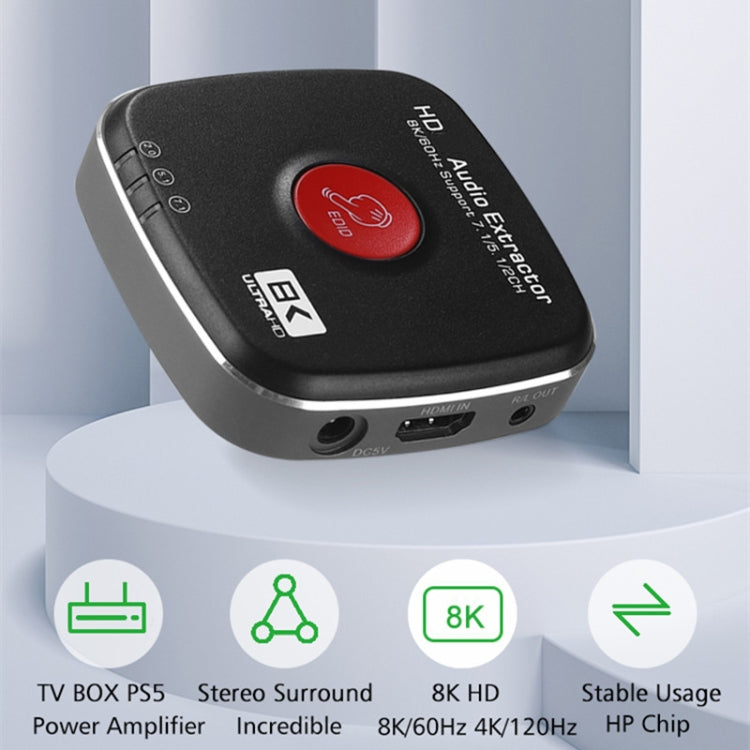 Frendorf | AYSA-11V21 8K/60Hz YbCr420 HDR10 Ausgabe 7.1 HDMI8K Audio Separator 2.1 Audio Separator