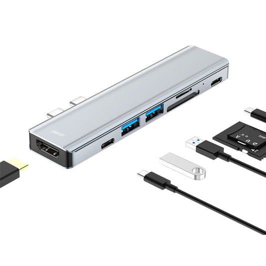 Frendorf | ENKAY Hat-Prince 7 in 2 Type-C zu 4K HDMI Dockingstation Adapter Hub SD/TF Kartenleser