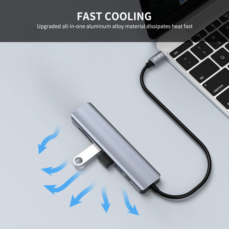 Frendorf | ENKAY Hat-Prince 7 in 1 Typ-C zu 4K HDMI Docking Station Adapter PD Schnelllade Hub SD/TF Kartenleser