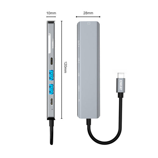 Frendorf | ENKAY Hat-Prince 7 in 1 Typ-C zu 4K HDMI Dockingstation Adapter PD Schnellladehub
