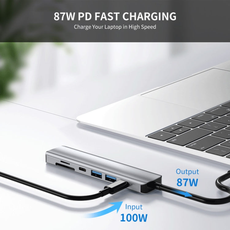 Frendorf | ENKAY Hat-Prince 7 in 1 Typ-C zu 4K HDMI Dockingstation Adapter PD Schnellladehub
