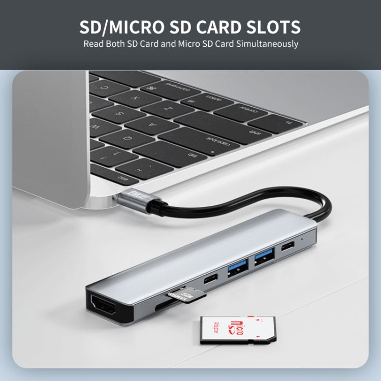 Frendorf | ENKAY Hat-Prince 7 in 1 Typ-C zu 4K HDMI Dockingstation Adapter PD Schnellladehub
