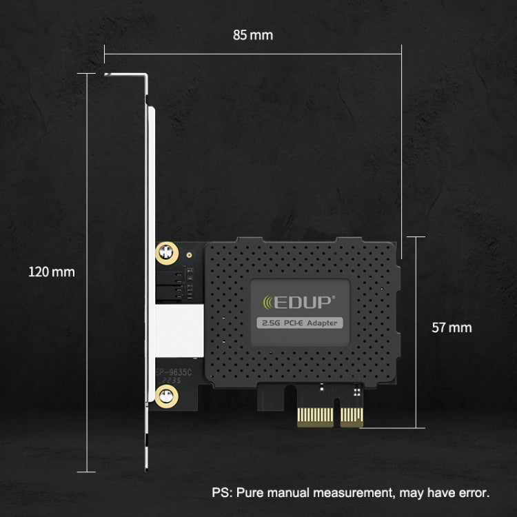 Frendorf | EDUP EP-9635C 2.5Gbps Gigabit Spiel Kabel Netzwerk Karte 2500M Hochgeschwindigkeits-Internetport Erweiterung Desktop-PC Anpassungsfähiger Ethernet-Netzwerkadapter