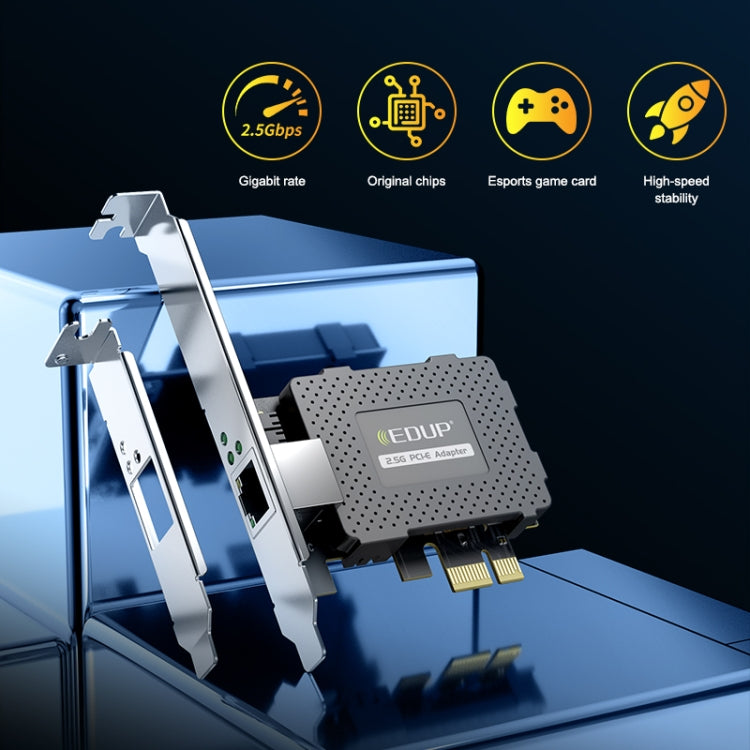 Frendorf | EDUP EP-9635C 2.5Gbps Gigabit Spiel Kabel Netzwerk Karte 2500M Hochgeschwindigkeits-Internetport Erweiterung Desktop-PC Anpassungsfähiger Ethernet-Netzwerkadapter