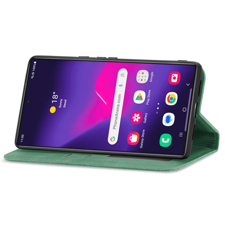 Frendorf | Für Samsung Galaxy S24 Ultra 5G Retro Skin Feel Magnetic Leather Phone Case (Grün)