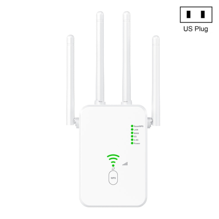 Frendorf | U10 1200Mbps Signal Booster WiFi Extender WiFi Antenne Dual Band 5G Wireless Signal Repeater (US Stecker)