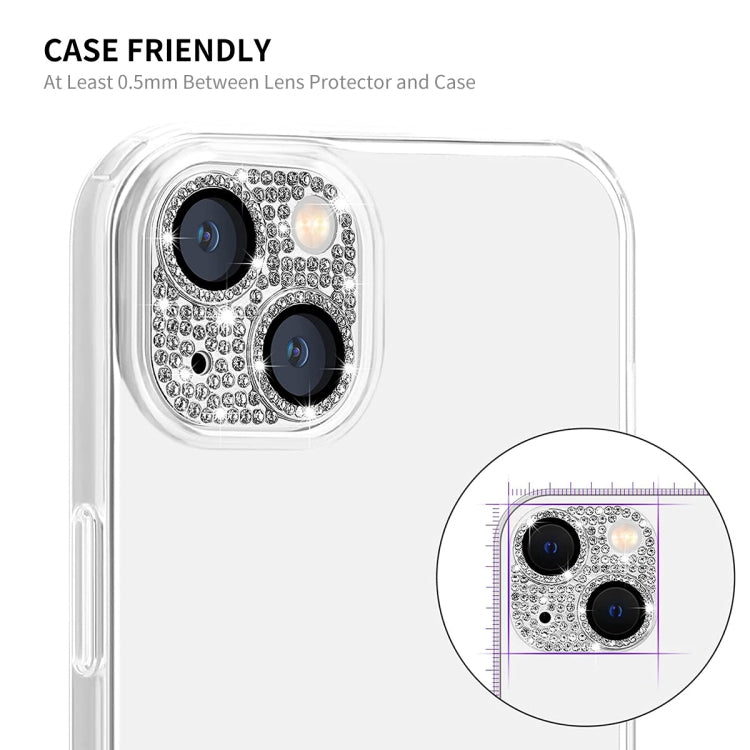 Frendorf | Für iPhone 13 / 13 mini ENKAY Hat-Prince Blink Diamond Kameraobjektiv Aluminiumlegierung Gehärtetes Glas Folie (Blau)