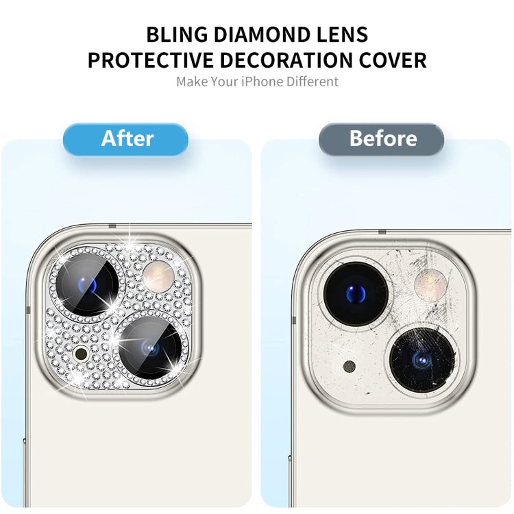 Frendorf | Für iPhone 13 / 13 mini ENKAY Hat-Prince Blink Diamond Kameraobjektiv Aluminiumlegierung Gehärtetes Glas Folie (Blau)