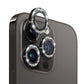 Frendorf | Für iPhone 14 Pro / 14 Pro Max NORTHJO Kameraobjektiv Gehärtetes Glas Bling Glitzer Metallring Film (Schwarz)