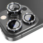 Frendorf | Für iPhone 14 Pro / 14 Pro Max NORTHJO Kameraobjektiv Gehärtetes Glas Bling Glitzer Metallring Film (Schwarz)