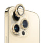 Frendorf | Für iPhone 14 Pro / 14 Pro Max NORTHJO Kamera Objektiv Gehärtetes Glas Bling Glitzer Metallring Film (Gold)