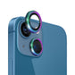 Frendorf | Für iPhone 13 / 13 mini NORTHJO Kameraobjektiv Tempered Glass CD Vein Metallring Film (Farbenfroh)