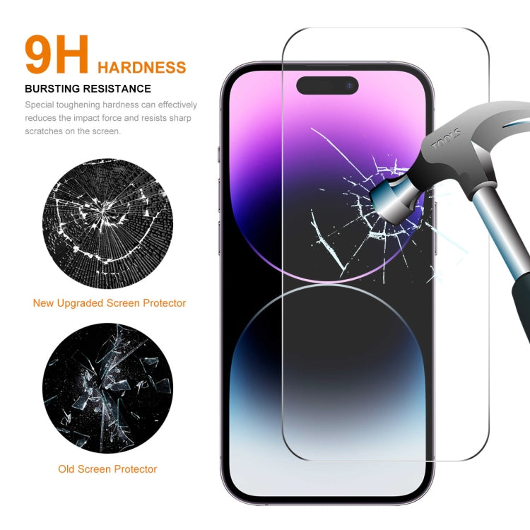 Frendorf | Für iPhone 15 Pro 10 Stück ENKAY 0,26 mm 9H 2,5D Hochwertige Aluminium-Silikon Gehärtete Glasfolie