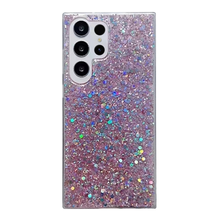 Frendorf | Für Samsung Galaxy S24 Ultra 5G Glitzer Sequins Epoxy TPU Handyhülle (Rosa)