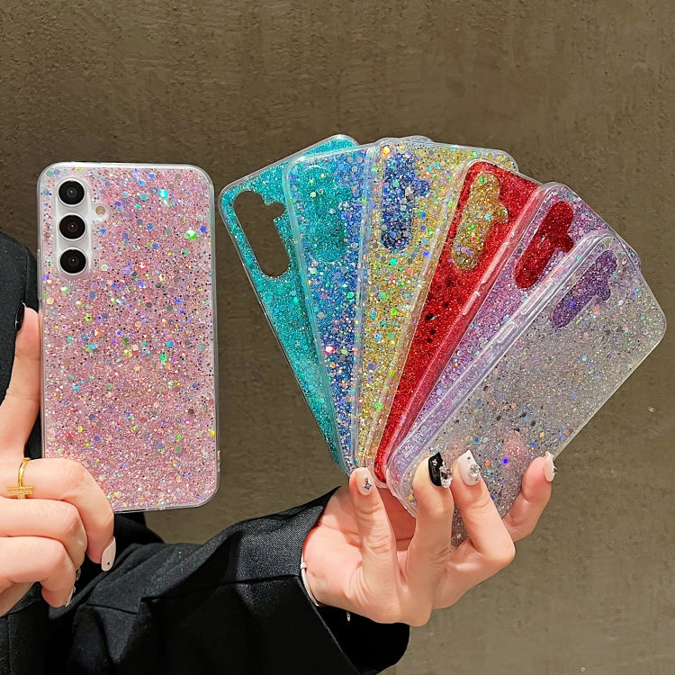 Frendorf | Für Samsung Galaxy S24 Ultra 5G Glitzer Sequins Epoxy TPU Handyhülle (Rosa)