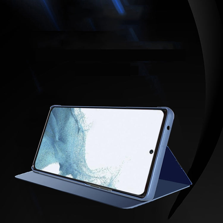 Frendorf | Für Samsung Galaxy S24 Ultra 5G Beschichtete Spiegel Horizontal Flip Leder Handyhülle mit Halter (Violett Blau)