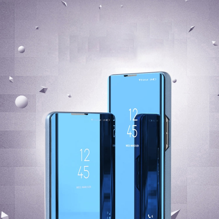 Frendorf | Für Samsung Galaxy S24 Ultra 5G Beschichtete Spiegel Horizontal Flip Leder Handyhülle mit Halter (Violett Blau)