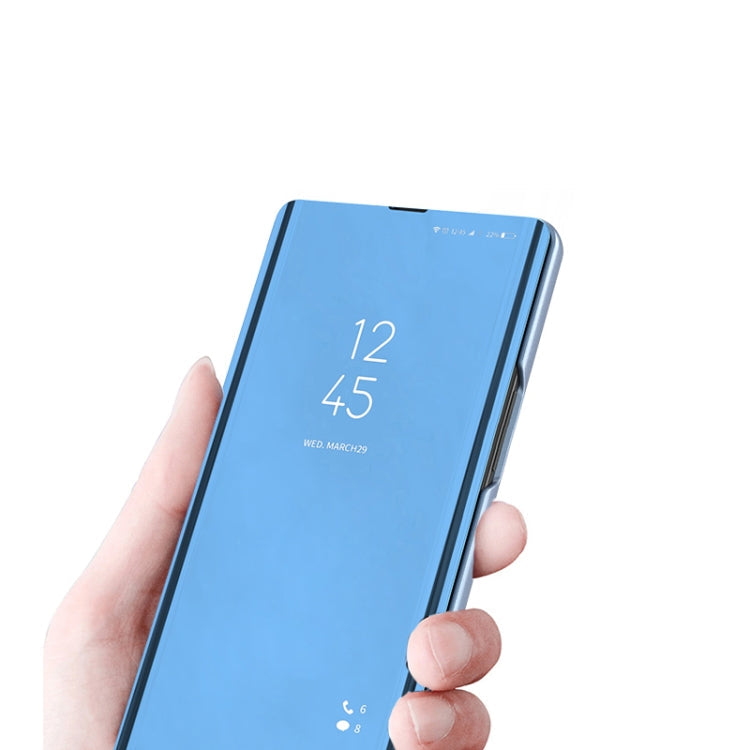 Frendorf | Für Samsung Galaxy S24 Ultra 5G Beschichtete Spiegel Horizontal Flip Leder Handyhülle mit Halter (Violett Blau)