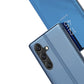 Frendorf | Für Samsung Galaxy S24 Ultra 5G Beschichtete Spiegel Horizontal Flip Leder Handyhülle mit Halter (Violett Blau)