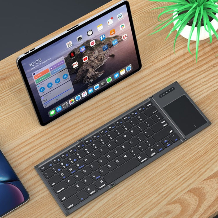 Frendorf | B066T Dreifach-Faltbares Wireless Bluetooth-Tastatur Kompatibel Multi-System Handy Tablet Tastatur