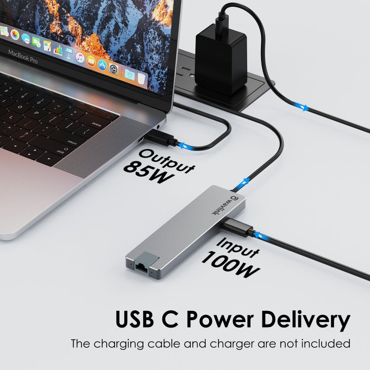 Frendorf | Wavlink UHP3409 Für MacBook Pro/Air USB-C Windows Laptops 100W PD Mini Docking Station
