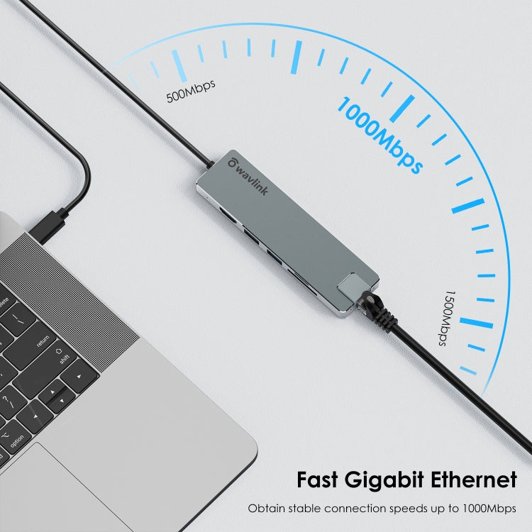 Frendorf | Wavlink UHP3409 Für MacBook Pro/Air USB-C Windows Laptops 100W PD Mini Docking Station