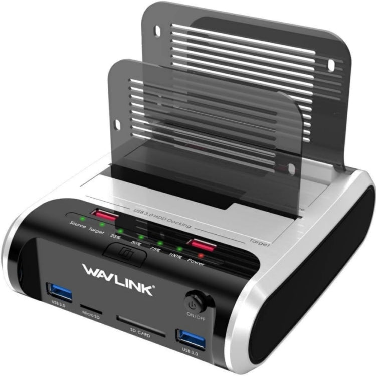 Frendorf | Wavlink ST336A SSD HDD Schnelles Offline-Klon SATA USB 3.0 Externe Festplattengehäuse (US-Stecker)