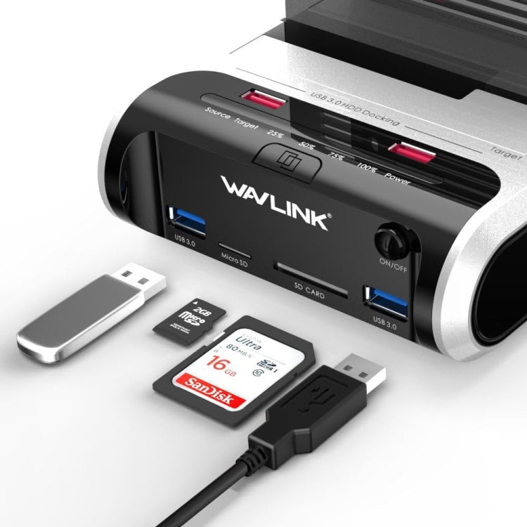 Frendorf | Wavlink ST336A SSD HDD Schnelles Offline-Klon SATA USB 3.0 Externe Festplattengehäuse (US-Stecker)
