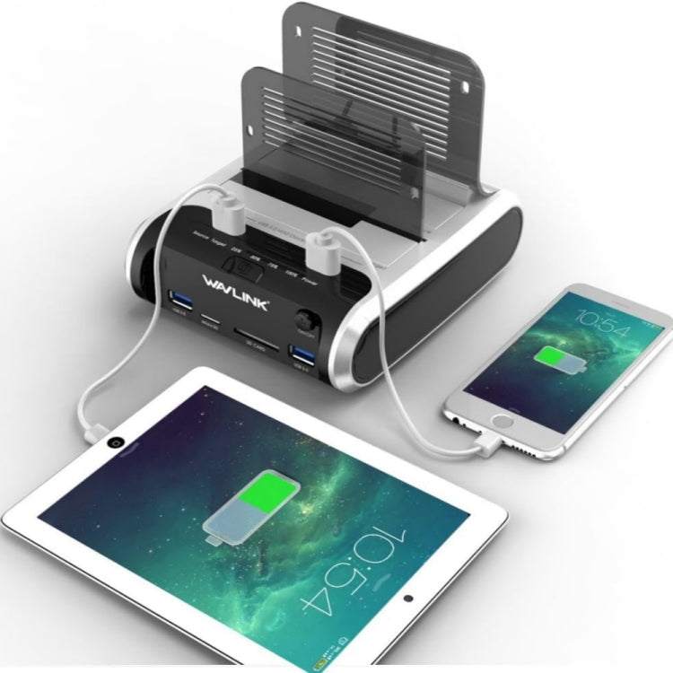 Frendorf | Wavlink ST336A SSD HDD Schneller Offline-Klon SATA USB 3.0 Externes Festplattengehäuse (EU-Stecker)